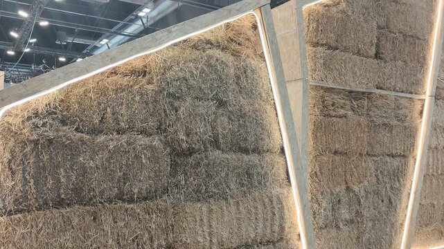 Sustainable straw bale building insulation material