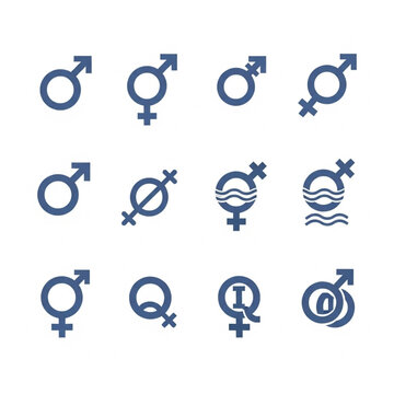Collection of Gender Symbols and Icons.