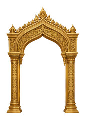 Fototapeta premium PNG Ornate golden temple archway