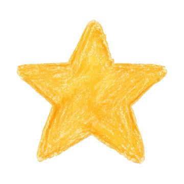PNG Hand-drawn yellow star illustration.