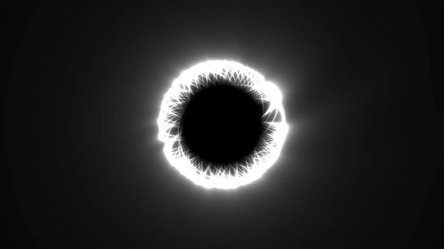 Particle Accretion Disk Black Hole Event Horizon Background Abstract Monochrome 4K Video Background