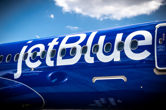 JetBlue Airways Airbus A220 airliner.