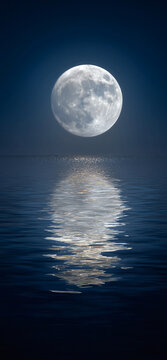 Reflejo de la luna en el agua