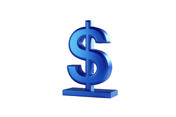 Obraz premium Blue dollar sign 3d rendering symbol of finance, banking, business, and currency for global economy