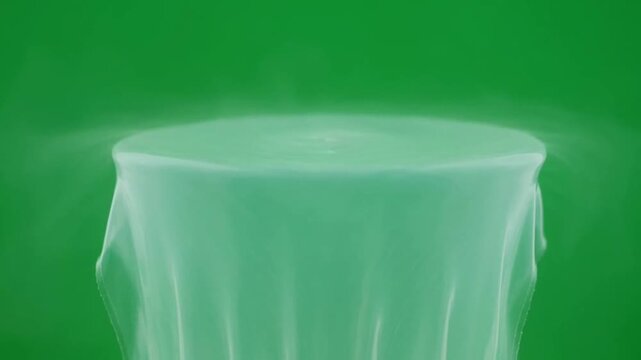 Green translucent plastic bucket container.