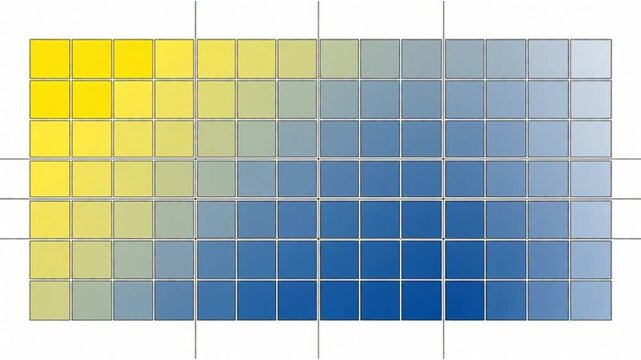3d isometric grid with colorful gradient blocks abstract background
