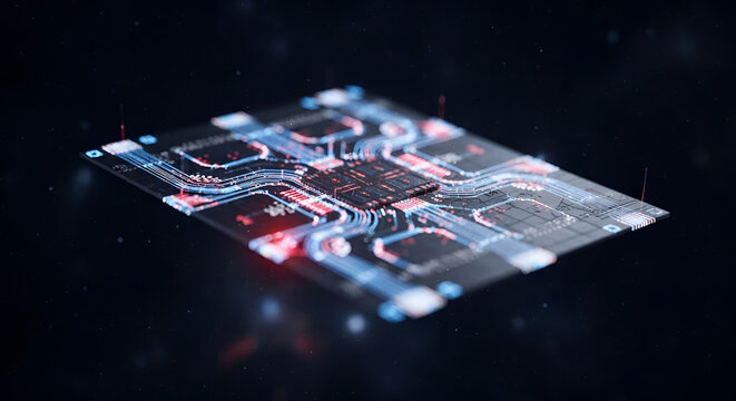 Close-up of a circuit board.