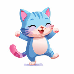 Fototapeta premium Katzen im Kawaii-Stil,