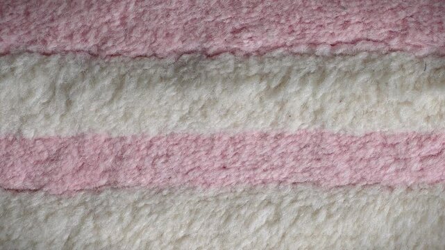 Pink and white carpet pattern close up background