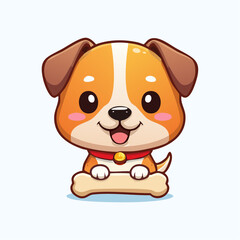 Obraz premium Hund/Welpe im Kawaii-Stil,