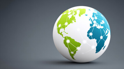 Fototapeta premium Global network communication for corporate technology and business solutions