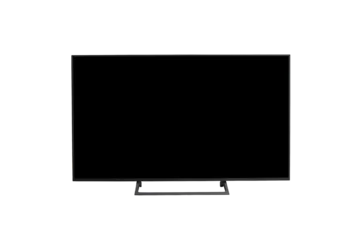 Smart tv with black screen, closeup object. Isolated on transparent background © photopixel