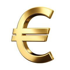 Fototapeta premium A luxurious shimmering three-dimensional golden euro currency symbol rendered with a rich metallic finish and elegant reflections, representing wealth, finance, and european economics&nbsp;