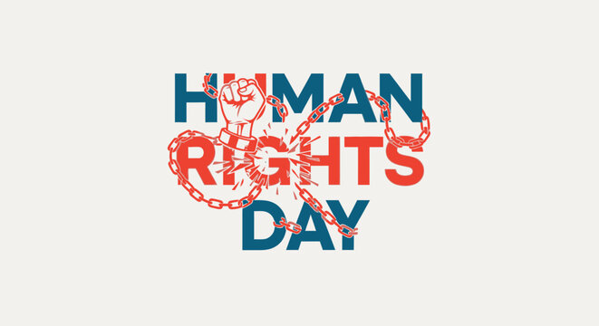 Human Rights Day awareness campaign logo.