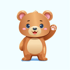 Obraz premium Kawaii-Stil - Niedlicher Bär