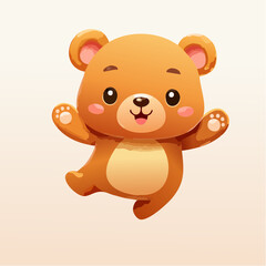 Obraz premium Kawaii-Stil - Niedlicher Bär