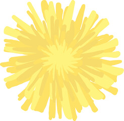Obraz premium Dandelion Bloom Cartoon