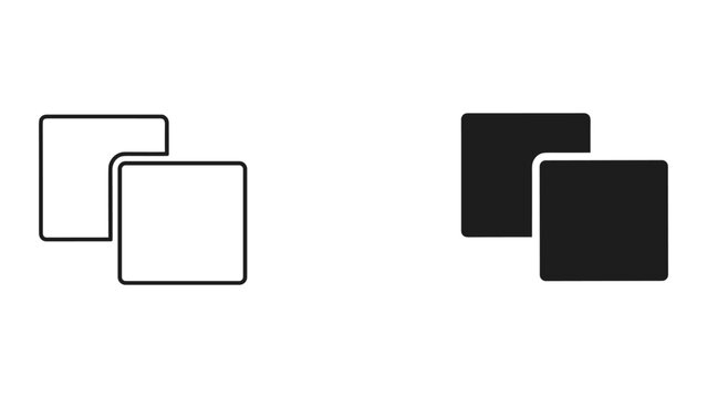 Black and white squares overlapping in a simple graphic design