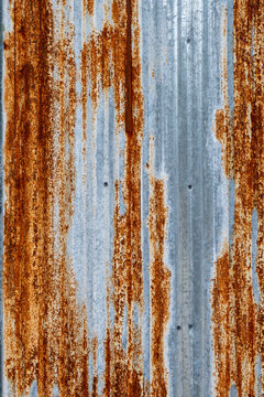 Rust that covers metal surface in industrial area