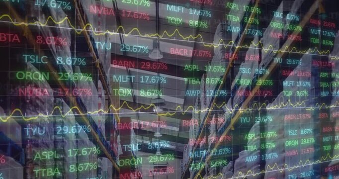 Stock market data processing against warehouse in background