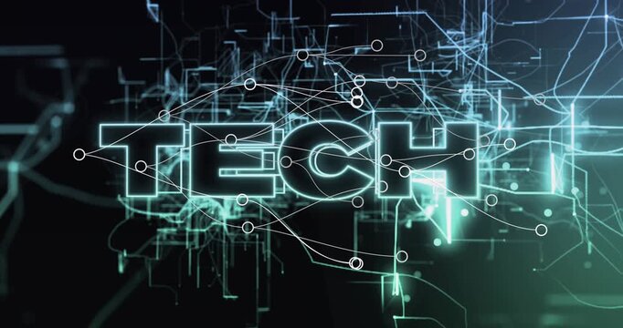 Animation of scope scanning and lines processing over hat and hat