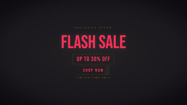 Flash Sale Minimal Mono 30 Motion Graphics Promo