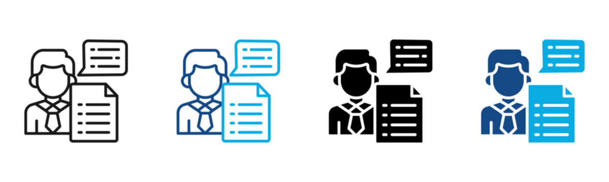 Client Brief Icon Multiple Style Vector Illustration