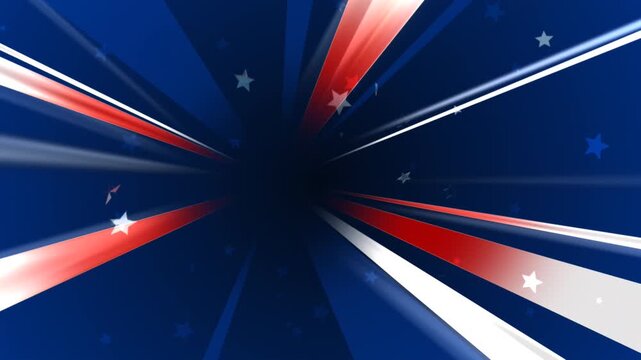 vector illustration of stars and stripes loop motion background