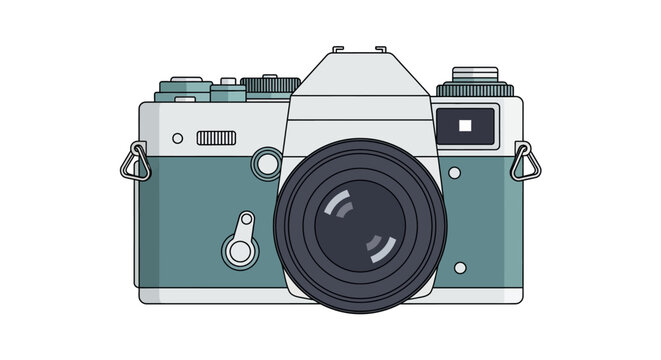 Camera body with lens attached front.