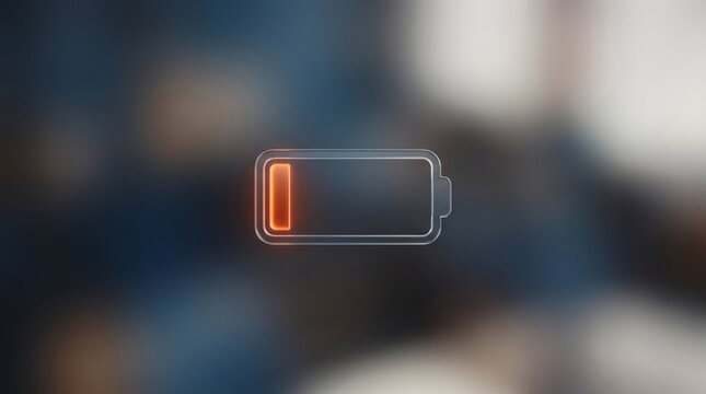 Ic&ocirc;ne batterie faible minimaliste