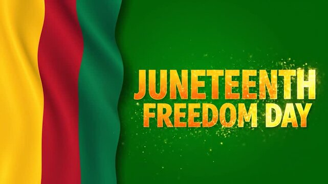 Celebration of freedom and liberation with vibrant colors and symbolic imagery on a festive background