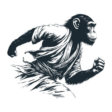 Chimpanzee traveler running