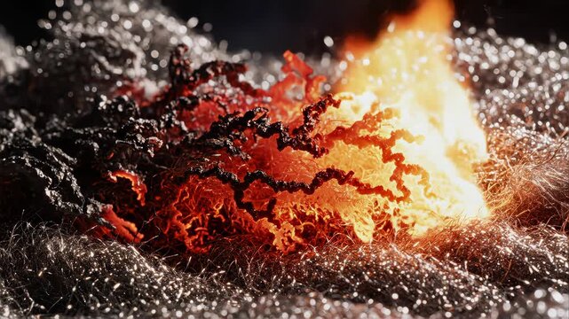 Macro Steel Wool Burning