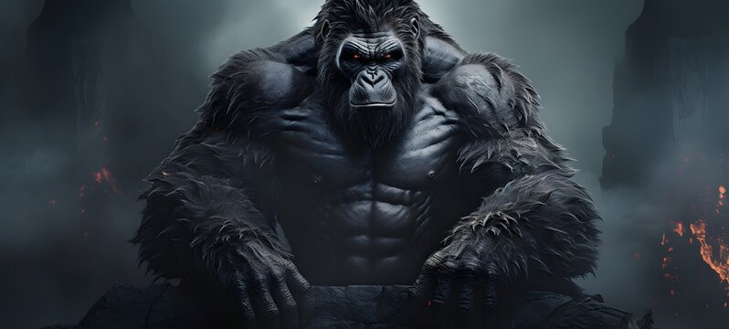 demonic gorilla humanidad full bod,generative AI
