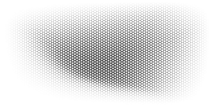 Geometric pattern of black diamonds on a white background.Seamless in one direction.Long fade out.The radial transformation method.