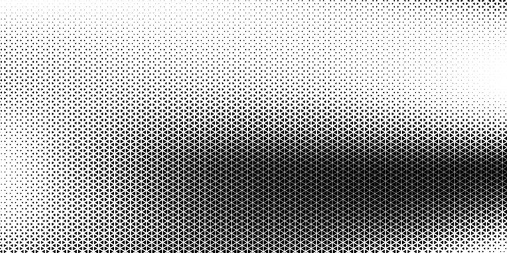 Geometric pattern of black diamonds on a white background.Seamless in one direction.Long fade out.The radial transformation method.