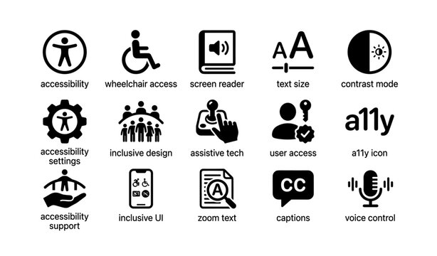 Accessibility icons: enhancing inclusivity and usability in digital interfaces