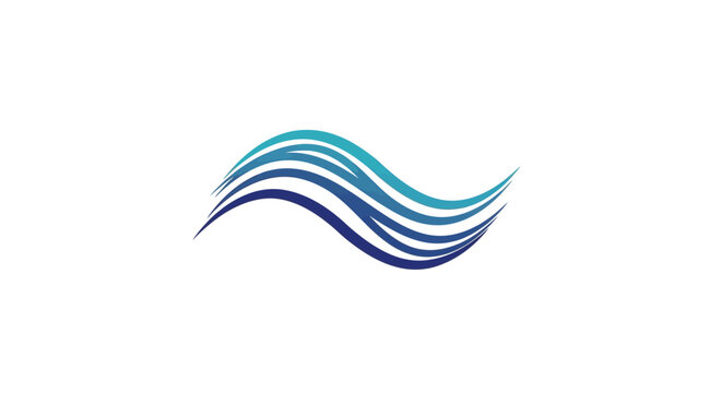 Blue and green wave design element.