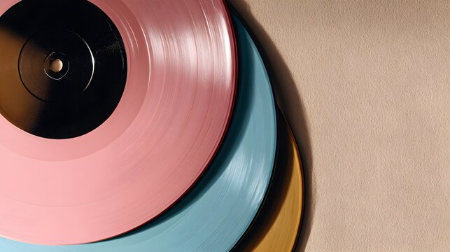stack of disc vinyl record