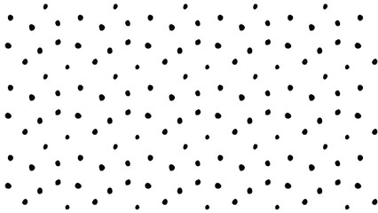 手描き白黒水玉ドット模様の背景 © mari
