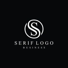 Fototapeta premium Initial Letter S Serif Font Circular for Elegant Luxury logo design