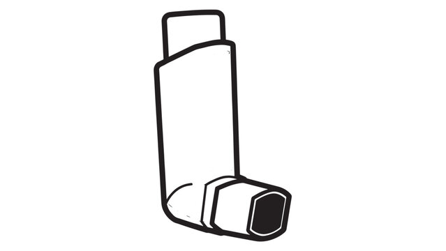 Simple Line Drawing of a Lip Balm Tube on White Background.