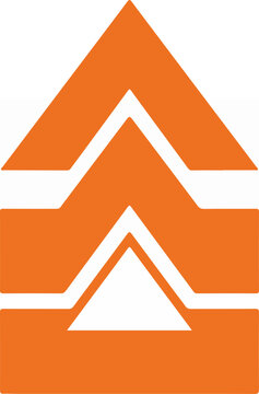 Geometric Triangle Orange Logo.