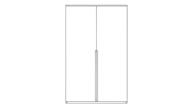 Minimalist white door with sleek handle in modern interior design.
