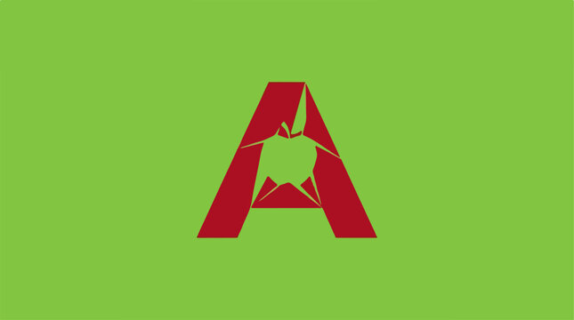 Red Letter A Logo Symbol.