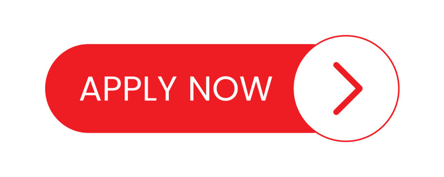 Apply Now Button with Arrow Icon Red Call to Action Banner for Web Interface Design