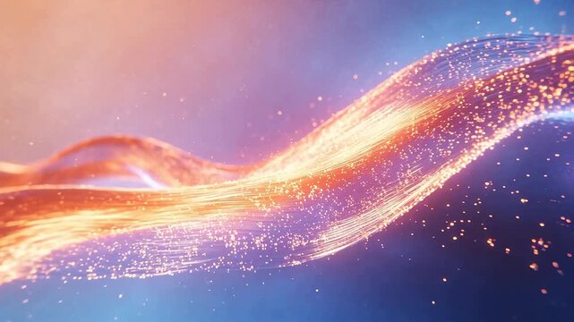 Abstract flowing light particles