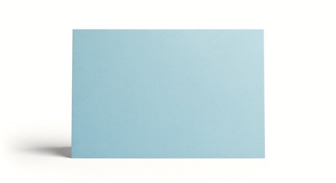 A light blue square object casting a shadow on a white background