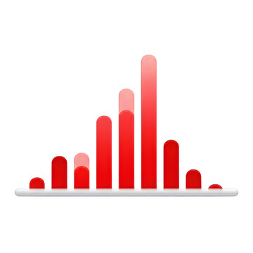 Business growth graph with red arrow illustration