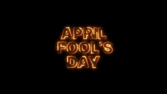 April fool's day celebration.April Fool's Day text on dark background